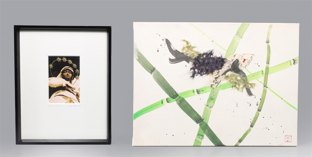 Group of two contemporary artworks: