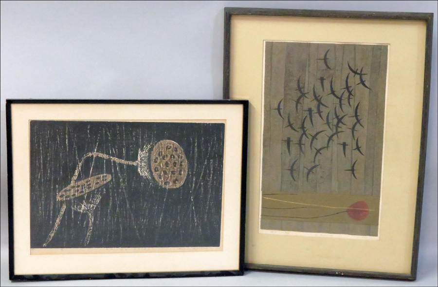 GROUP OF TWO FRAMED JAPANESE