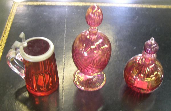 Group of Two Glass Scent Bottles