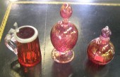 Group of Two Glass Scent Bottl