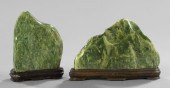 Group of Two Green Marble "Mou