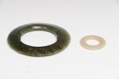GROUP OF TWO JADE BI DISC, HAN