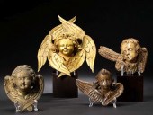 Group of Two Putto Heads,  one