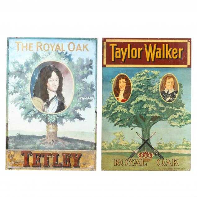 GROUP OF TWO ROYAL OAK PUB SIGNS