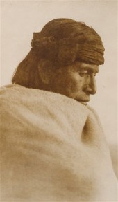 Group of two sepia Apache port