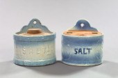 Group of Two Stoneware Salt Bi