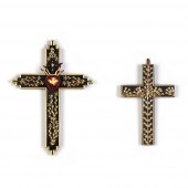 GROUP OF TWO STRAW CROSSES: ST