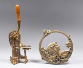 Group of two vintage brass; Ba
