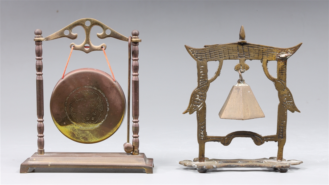 Group of two vintage brass