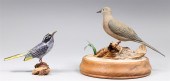 Group of two vintage carved ha