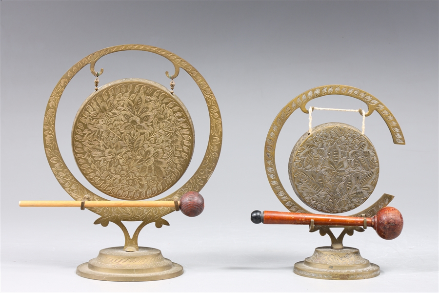 Group of two vintage suspended