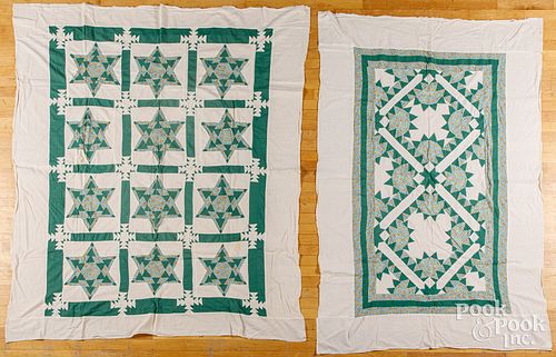 GROUP OF UNFINISHED QUILTS, 19TH