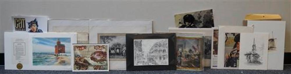 GROUP OF UNFRAMED HISTORIC AND