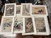 GROUP OF UNFRAMED JAPANESE WOO