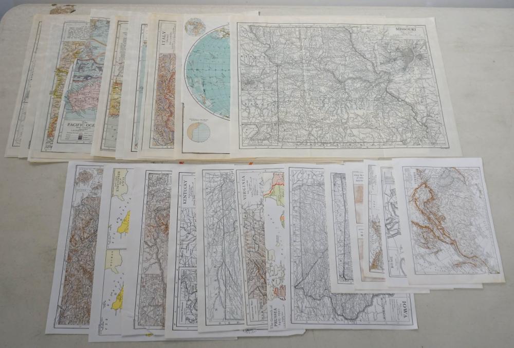 GROUP OF UNFRAMED MAPSGroup of