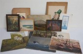 GROUP OF UNFRAMED OILS AND WAT