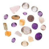 GROUP OF UNMOUNTED GEMSTONES<b