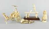 GROUP OF UNUSUAL IVORY 19TH CE