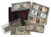 GROUP OF U.S. CURRENCY, LEATHE