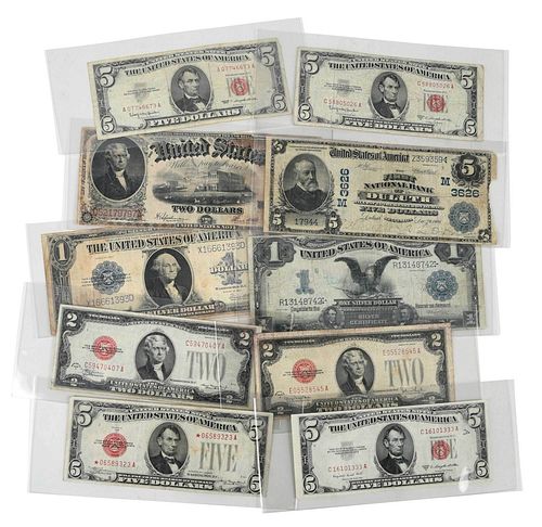 GROUP OF U.S. CURRENCYten total