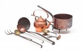 GROUP OF UTENSILS AND POTS. Mo