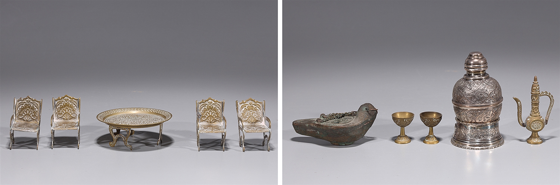 Group of various Islamic metalworks
