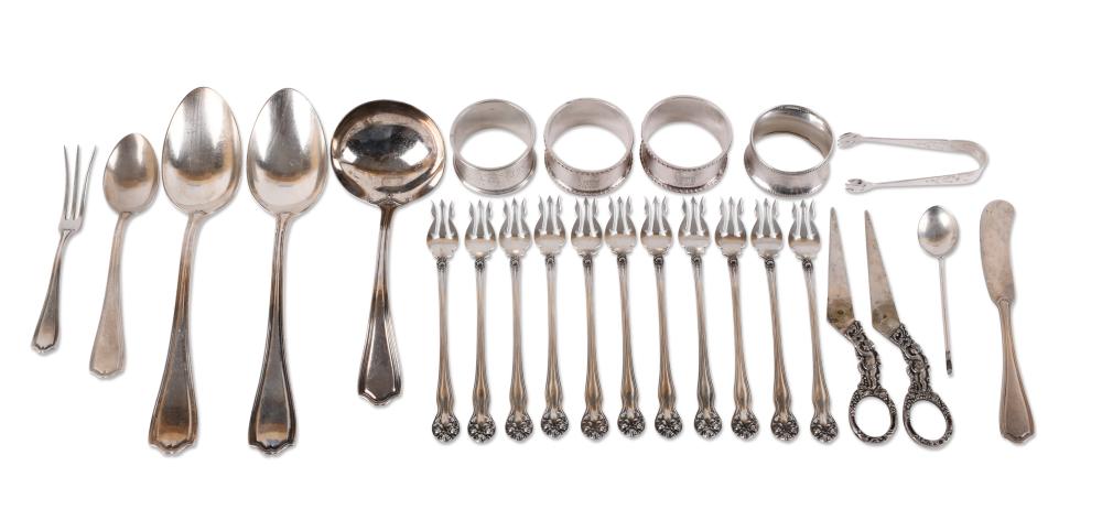 GROUP OF VARIOUS SILVER PIECESGROUP