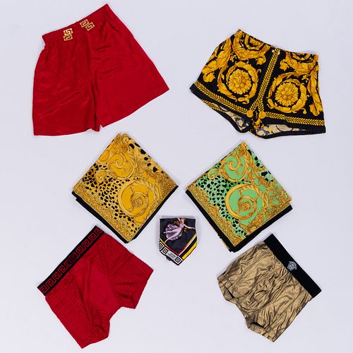 GROUP OF VERSACE SCARVES AND