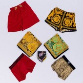 GROUP OF VERSACE SCARVES AND B