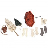 GROUP OF VICTORIAN FOLDING HAN
