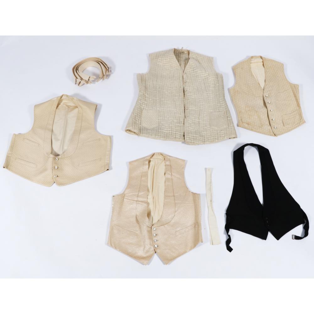 GROUP OF VICTORIAN MEN'S VESTS