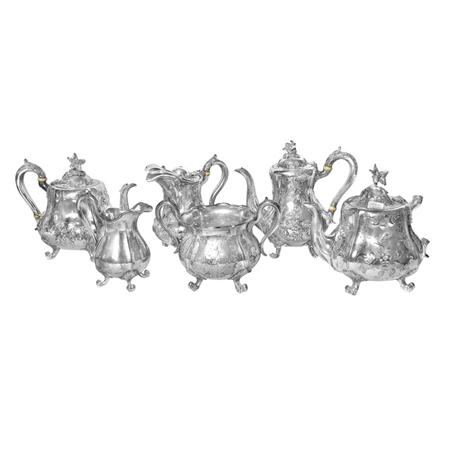 Group of Victorian Silver Tea