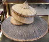 GROUP OF VIETNAMESE STRAW HATS