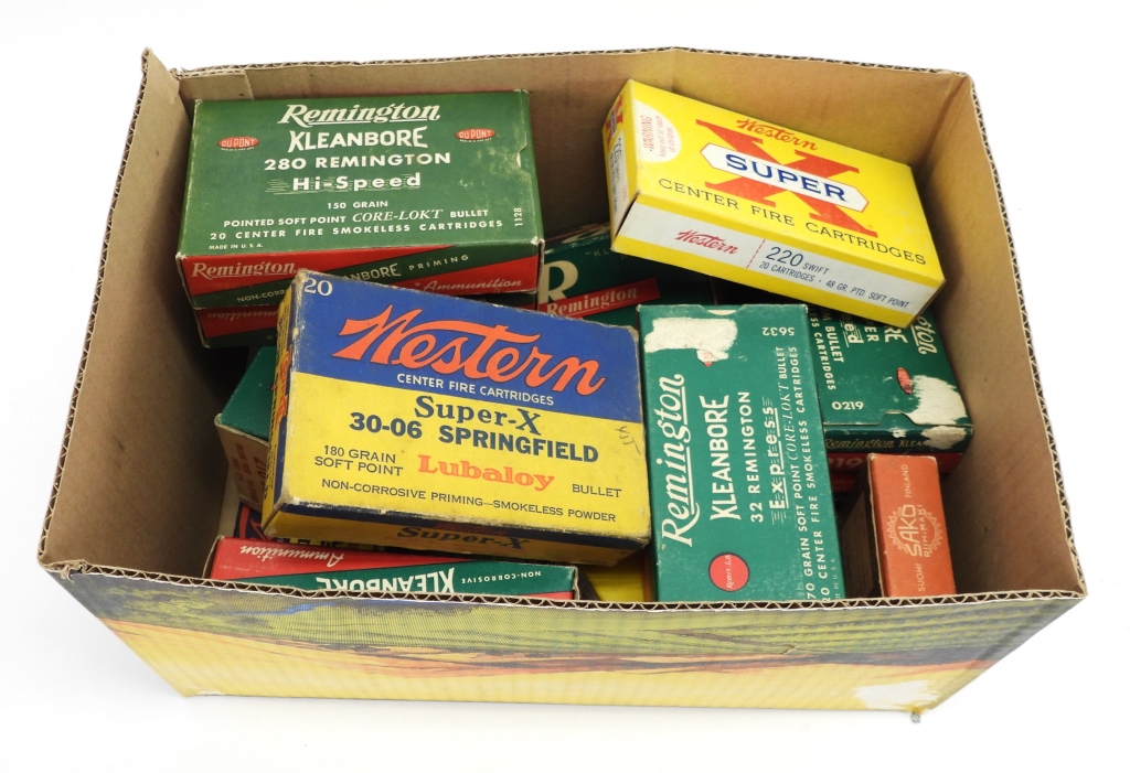 GROUP OF VINTAGE AMMUNITION ,All