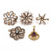 GROUP OF VINTAGE GOLD AND GEM-