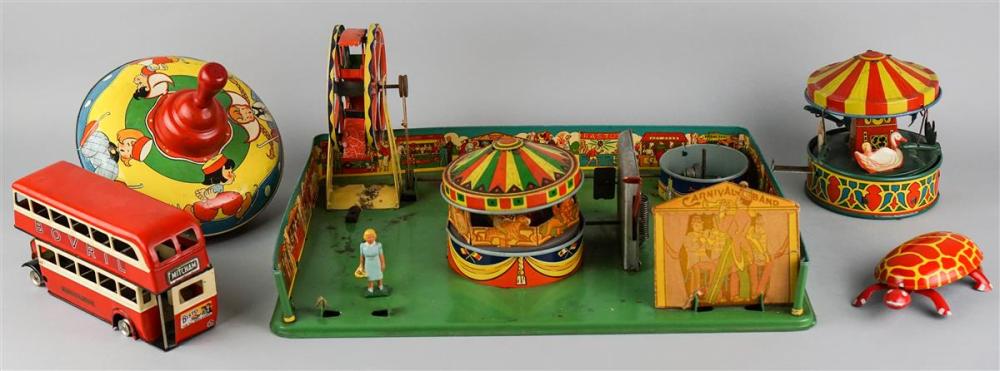 GROUP OF VINTAGE LITHOGRAPH TIN