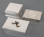 GROUP OF VINTAGE SILVER BOXESG