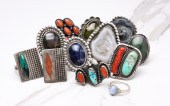 GROUP OF VINTAGE STONE SET RIN