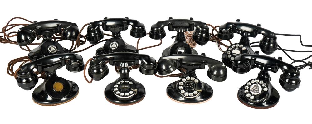 GROUP OF VINTAGE TELEPHONESeight