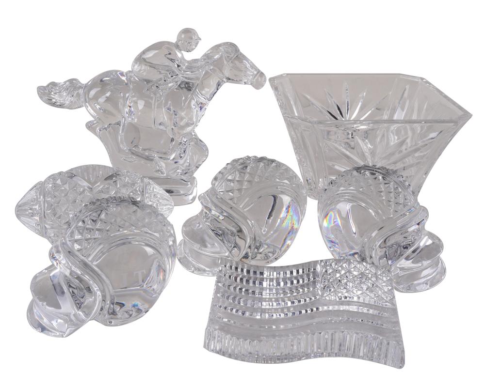 GROUP OF WATERFORD CRYSTAL DESK