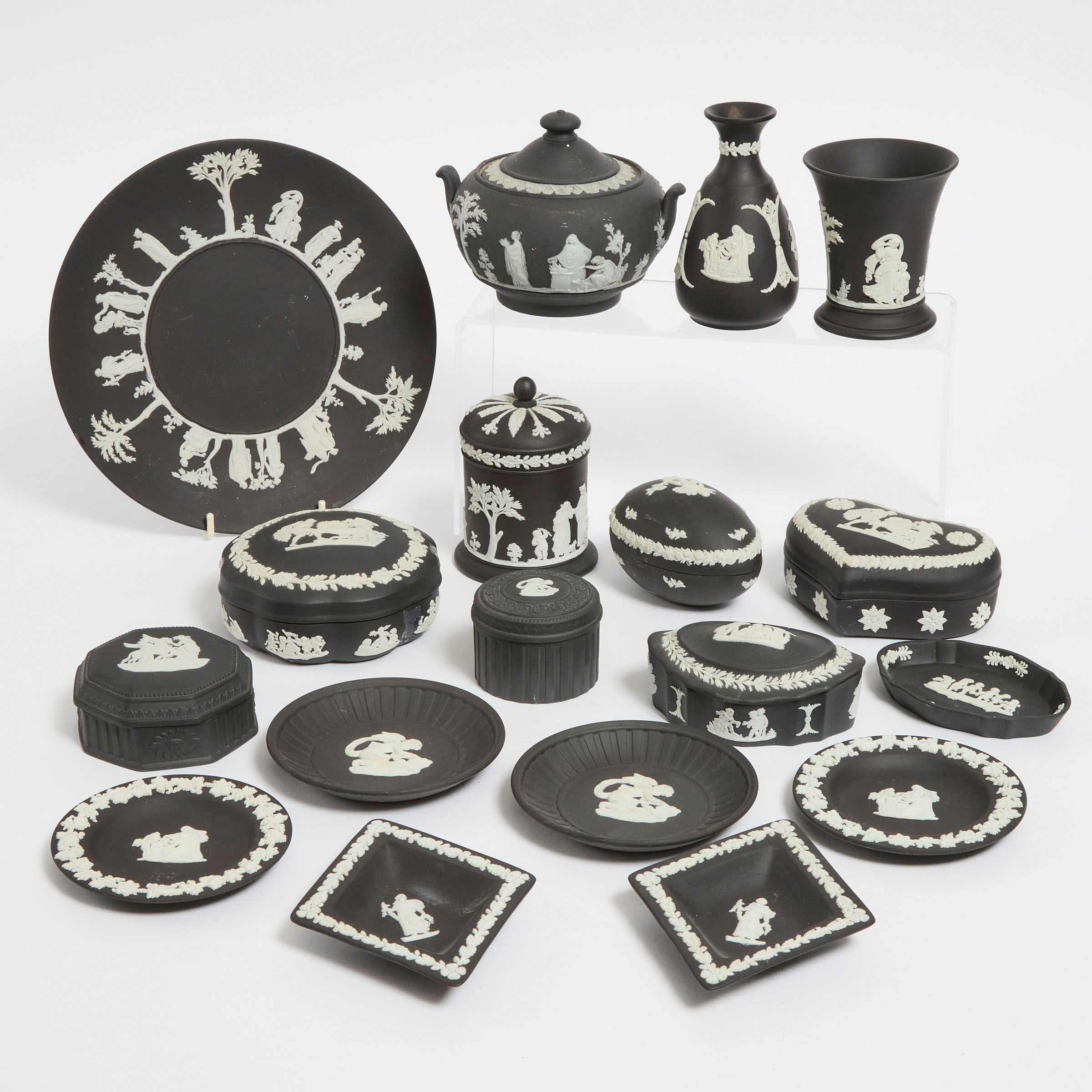 Group of Wedgwood Black Jasper