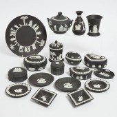 Group of Wedgwood Black Jasper