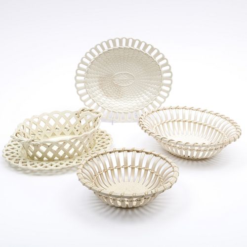 GROUP OF WEDGWOOD CREAMWARE BASKETS