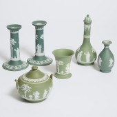 Group of Wedgwood Green Jasper