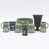 GROUP OF WEDGWOOD JASPERWARE<b