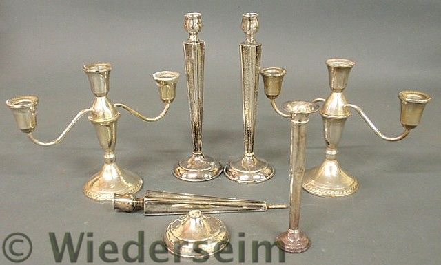 Group of weighted sterling silver