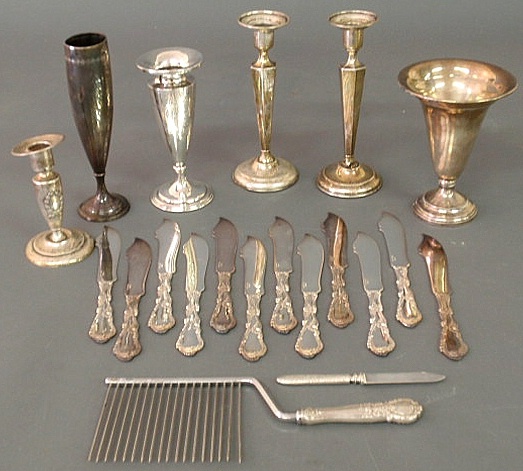 Group of weighted sterling silver