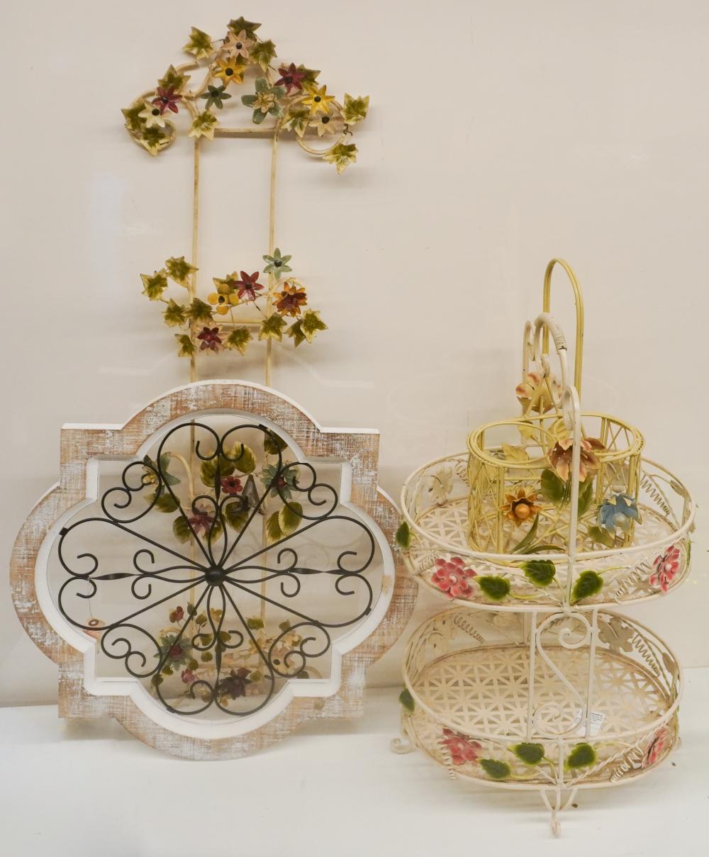 GROUP OF WHITE METAL GARDEN