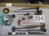 Group of wire chimes, bells, s