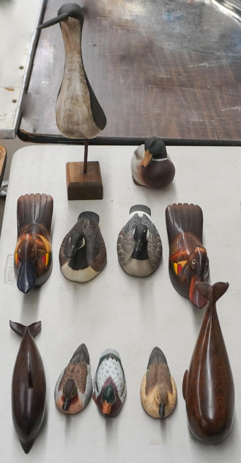 GROUP OF WOOD BIRD, DUCK AND